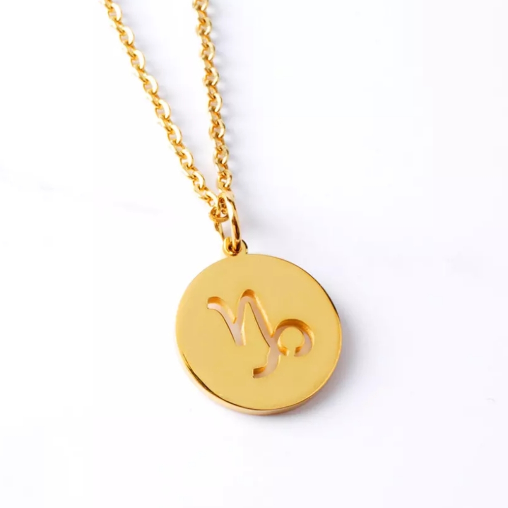 Capricorn Gold Zodiac Necklace